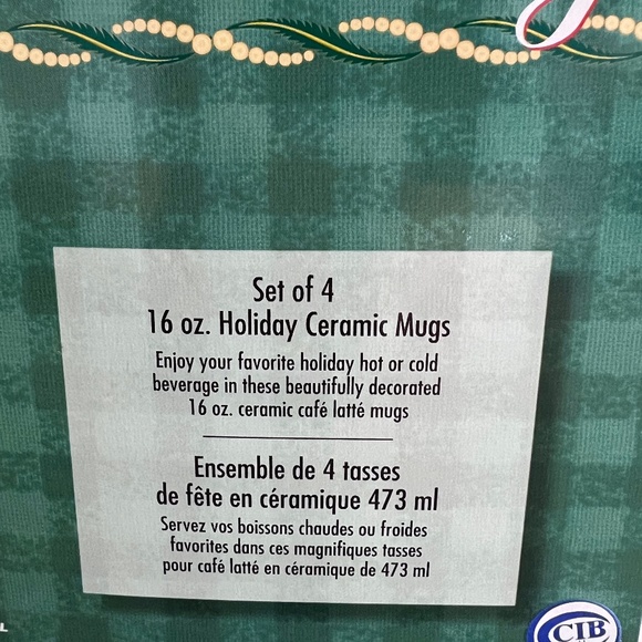 Retro Set of 4 Tall Mugs & Matching 4 Dessert Plates - Picture 4 of 15